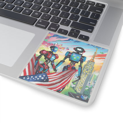 High Fashion Cyberpunk CIA Robots Kiss-Cut Stickers (4 Sizes)