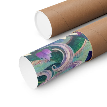 🐉🪷 Fairy of the Koi Pond Matte Vertical Poster – Tranquil Magic & Dragon Grace