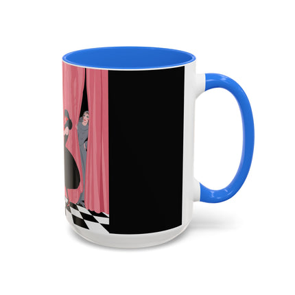 The Ladies Behind The Velvet Curtain Colorful Mugs – Art Deco Theatrical Elegance