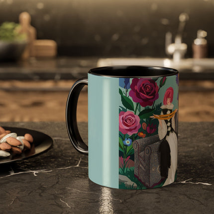 The Lady Of The Garden Tea Colorful Mugs – Art Deco Floral Elegance
