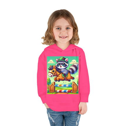 Raccoon Rider Toddler Pullover Fleece Hoodie
