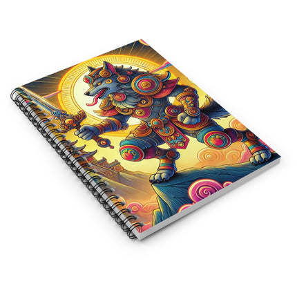 Mountain Wolf Spiral Notebook - Ruled Line