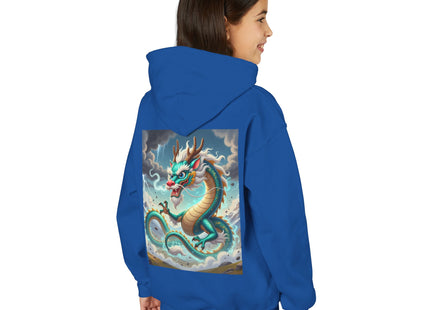 Tibetan Dragon in Battle Youth Heavy Blend Hooded Sweatshirt
