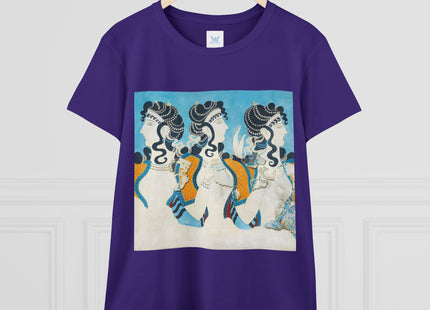 Reproduction of Ladies in Blue by Emile Gilliéron Women's Midweight Cotton Tee