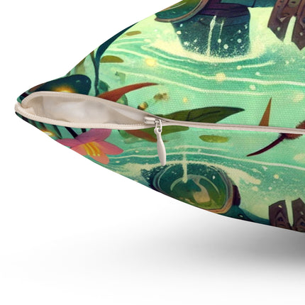 Swamp Tyrant Spun Polyester Square Pillow