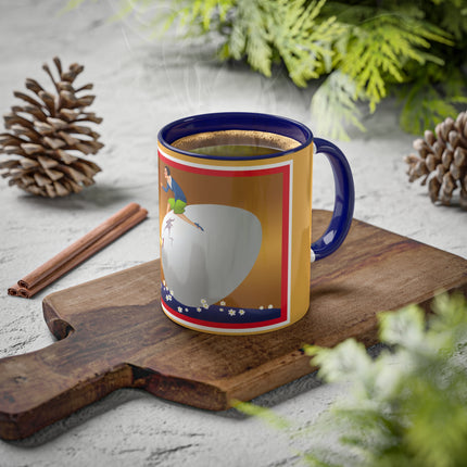 Crack-Up Comedy: The Great Egg Duel Colorful Mugs, 11oz