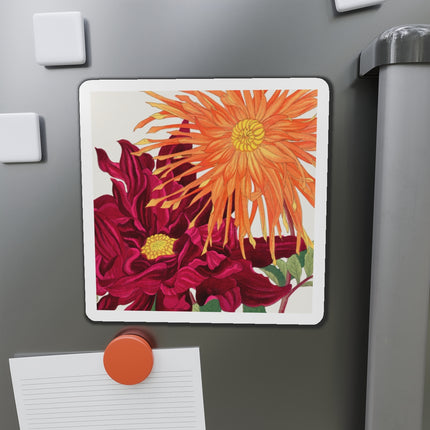 Dahlia Flower by Tanigami Kônan Die-Cut Magnets (5 Sizes)