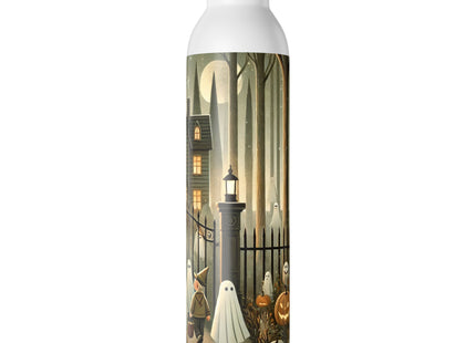 Ghostly Welcome – A Halloween Night Slim Water Bottle