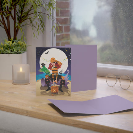 Moonlit Pirate Halloween Greeting Cards (1, 10, 30, and 50pcs)