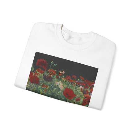 Poppies (A Study of Poppies for Carnation, Lily, Lily, Rose) by John Singer Sargent Heavy Blend™ Crewneck Sweatshirt