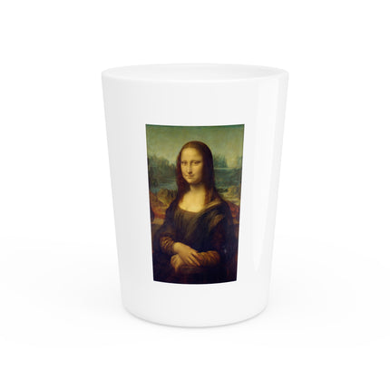 Mona Lisa by Leonardo da Vinci Ceramic Shot Glass
