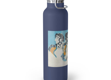Reproduction of Ladies in Blue by Emile Gilliéron Copper Vacuum Insulated Bottle, 22oz