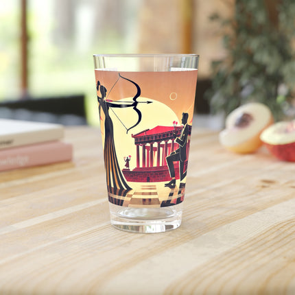 Art Deco Valentine's Romance Glass, 16oz