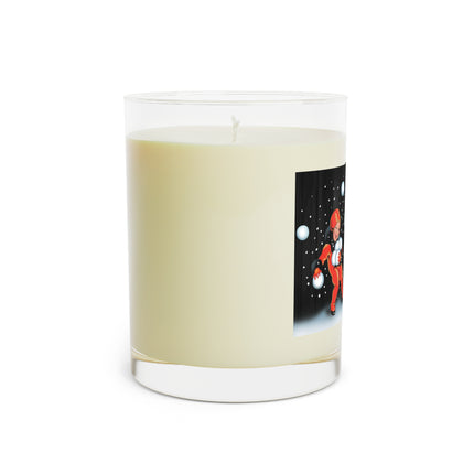 A Festive Snowball Scented Candle - Full Glass, 11oz