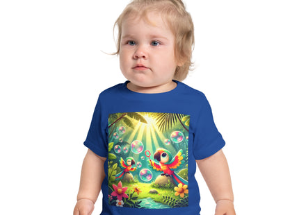 Parrots and Bubbles Baby Short Sleeve T-Shirt