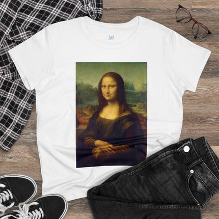 Mona Lisa by Leonardo da Vinci Women's Midweight Cotton Tee