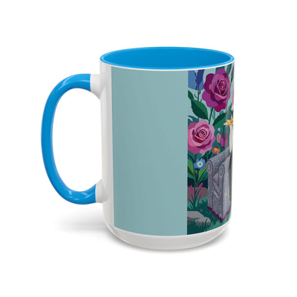 The Lady Of The Garden Tea Colorful Mugs – Art Deco Floral Elegance