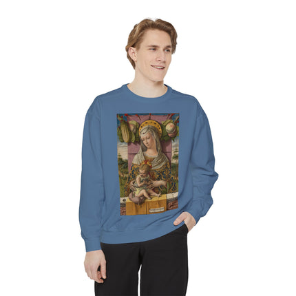 Madonna and Child by Carlo Crivelli Unisex Garment-Dyed Sweatshirt