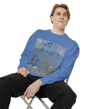 The Duel by Nicholas Roerich Unisex Garment-Dyed Sweatshirt