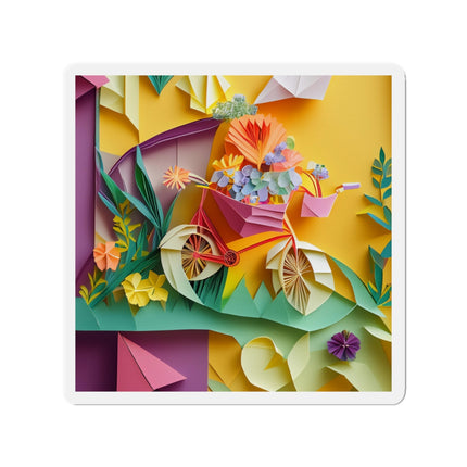 Origami Bicycle Die-Cut Magnets (5 Sizes)