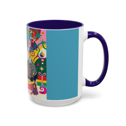 🎀✨ The Christmas Court Of Joy Colorful Mug – Art Deco Holiday Fantasy