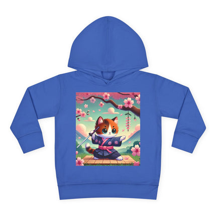 Samurai Kitten Toddler Pullover Fleece Hoodie