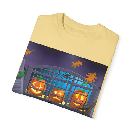 Whimsical Halloween Mischief Unisex Garment-Dyed T-shirt