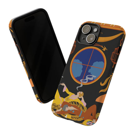 Art Deco Lounge Phone Case – Opulent Smoke & Timeless Glamour