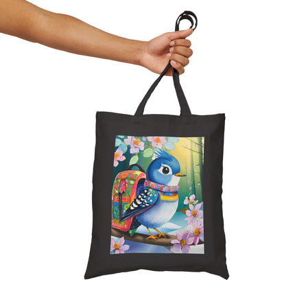 Baby Bluebird Cotton Canvas Tote Bag