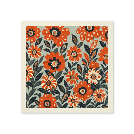 🌸🌄 The Twilight Peacock Blossom Garden Napkins – Art Deco Floral Elegance
