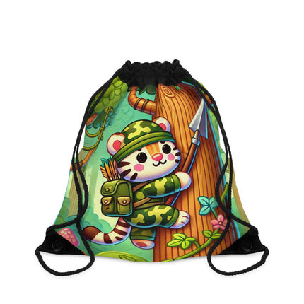 Stealthy Stripes Drawstring Bag