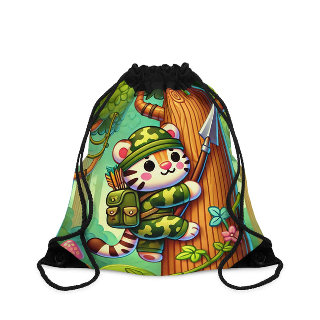 Stealthy Stripes Drawstring Bag