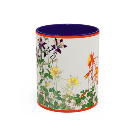 Aquilegia Flowers by Tanigami Kônan Colorful Mugs (11oz, 15oz)