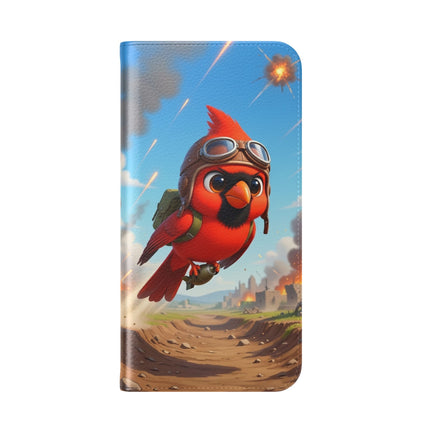 🐦✈️ The Cardinal Dive Bomber Flip Case – Bold Flight & Fearless Adventure