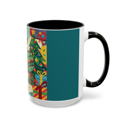 🎄✨ The Lady Of The Christmas Ornament Colorful Mug – Art Deco Holiday Fantasy