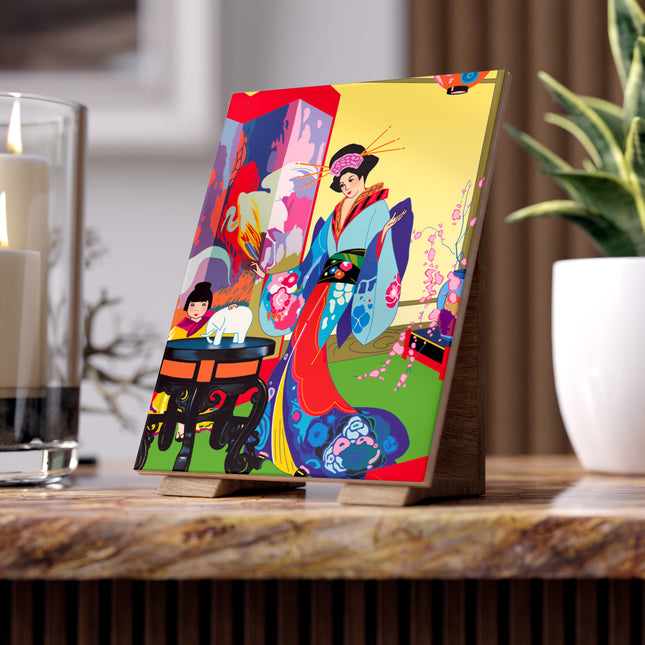 A Timeless Journey by Umberto Brunelleschi Ceramic Tile