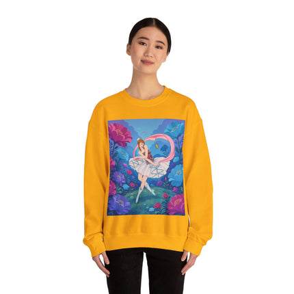 🦋🌸 The Butterfly Garden Ballet Crewneck Sweatshirt – Art Deco Floral Whimsy