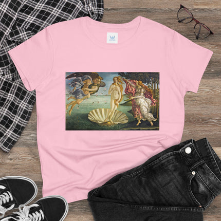 Birth of Venus by Sandro Botticelli Women's Midweight Cotton Tee