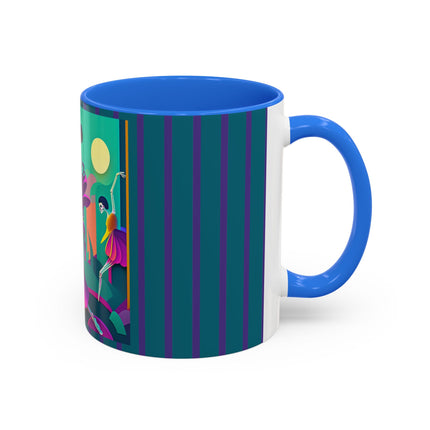 Dance of the Skeleton Ballerinas Colorful Mugs (11oz, 15oz)