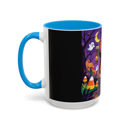 🎃🏮 The Pumpkin Gentleman's Moonlit Stroll Colorful Mug – Whimsical Halloween Charm