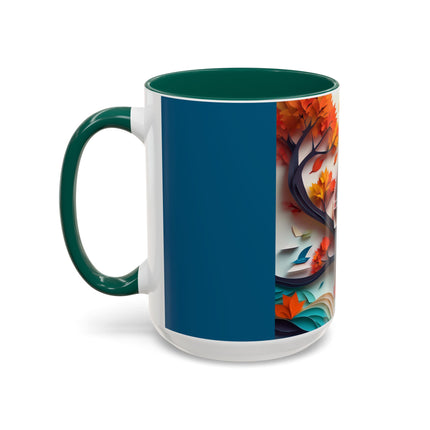 Owl at an Autumn Park Colorful Mugs (11oz, 15oz)