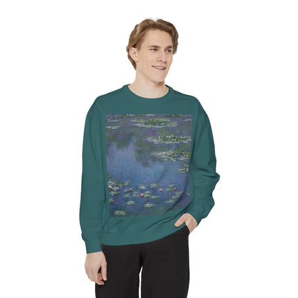 Water Lilies by Claude Monet Unisex Garment-Dyed Sweatshirt