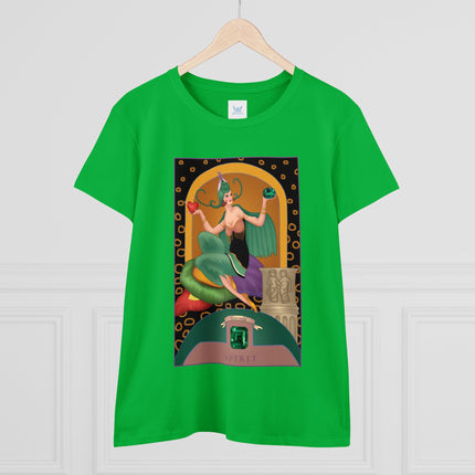 May & Emerald (from the Gem Series) by Sofia Chiostri Women's Midweight Cotton Tee