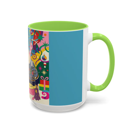 🎀✨ The Christmas Court Of Joy Colorful Mug – Art Deco Holiday Fantasy