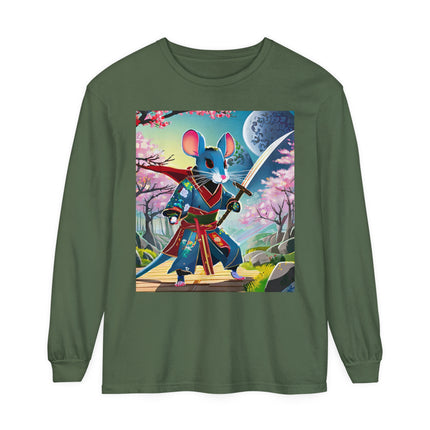 Cyber Samurai Rat Long Sleeve T-Shirt