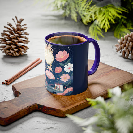 🕛🌸 Midnight Waltz Before Christmas Colorful Mug – Art Deco Holiday Fantasy