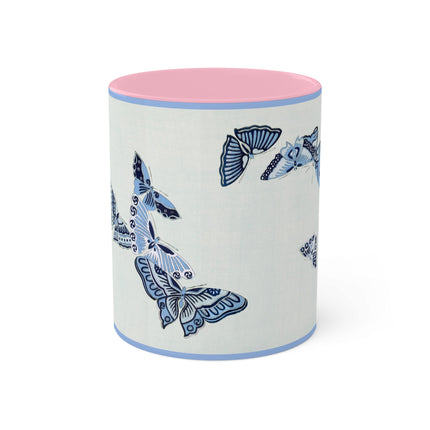 One Thousand Butterflies by Kamisaka Sekka Colorful Mugs, 11oz