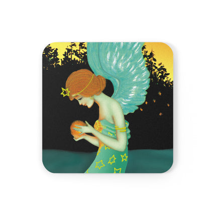 Twilight Angel Cork Back Coaster
