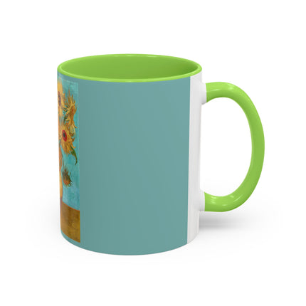 Vase with Twelve Sunflowers by Vincent van Gogh Colorful Mugs (11oz, 15oz)