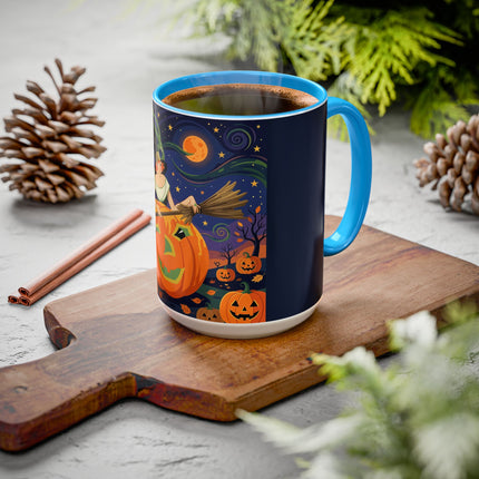 🧙‍♀️🎃 The Witch Of Pumpkin Moon Hollow Colorful Mug – Whimsical Halloween Magic